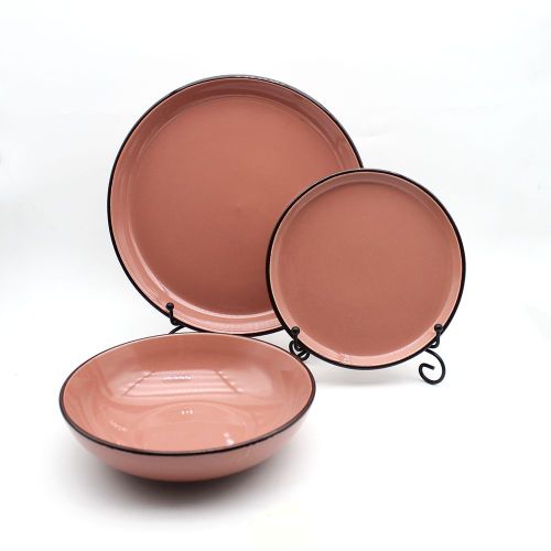 Set di stoviglie vetrate all&#39;ingrosso set di piastre in ceramica