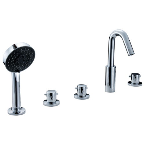 Deck Mounted Tub Mixer Bathtub Faucet Tap with Hand Shower Supplier