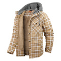 Men's Casual Plaid Hooded Jacket