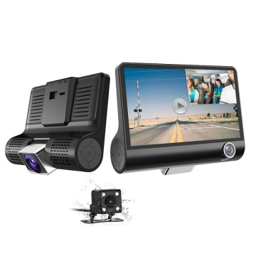 4.0 Inch 3 Lens Car Black Box Dash Cam with HD 1080P and G-Sensor