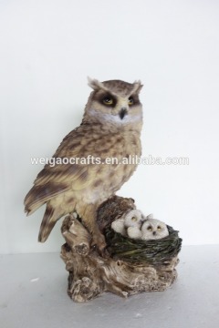 new design mother with baby polyresin owl ornament