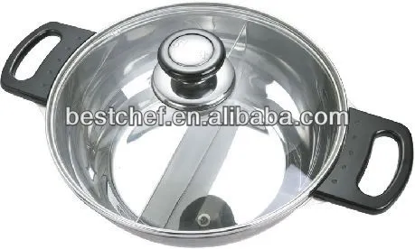 Kinox 18-10 stainless steel Deluxe double-flavour hot pot with glass lid
