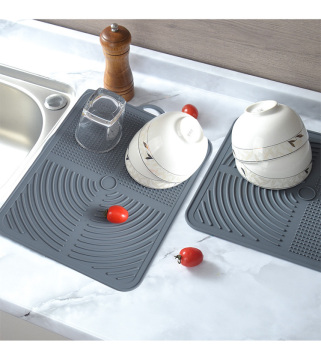 YIGO Easy Clean Large Grey Rubber Kitchen Drying Mat