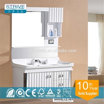 White Plastic Modern Style Bathroom Cabinets