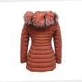 Ladies winter jackets with white fake fur hood