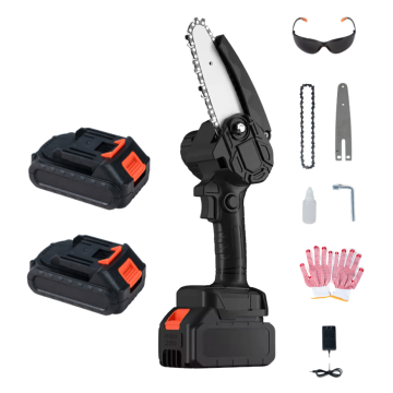 Professional 4-Inch Cordless Chainsaw: Efficient Wood Cutting for Industrial and DIY Applications