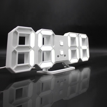 Modern DIY 3D LED Wall Clock with Night Light and Alarm for Home Decoration 2021