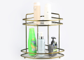 Metal Wire 2 Tier Storage Rack Corner Shelf