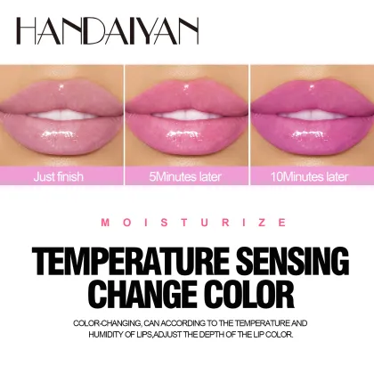 Handaiyan Multi-Functional Lip Care and Moisturizing Lip Oil with Color-Changing Formula for Plump, Nude Makeup Cosmetics