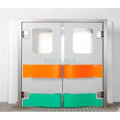 Industrial Cooling Room Doors: SS304 Double-Acting Impact Traffic Swinging Pivotal Doors