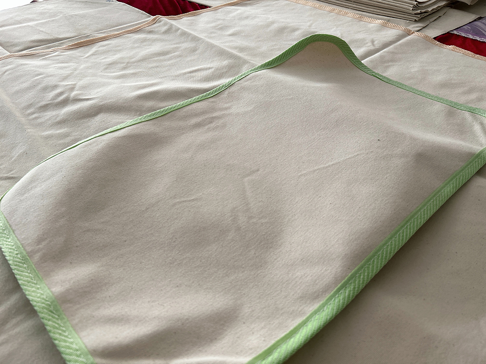 Comfortable cotton canvas mat in summer