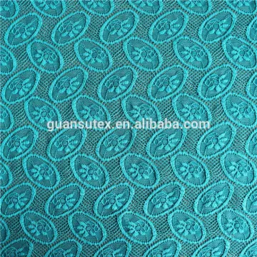 spanish green lace fabric/ italian chantilly lace fabric for dresses