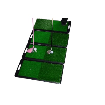 Dual Artificial Turf Golf Hitting Mat with Handle​