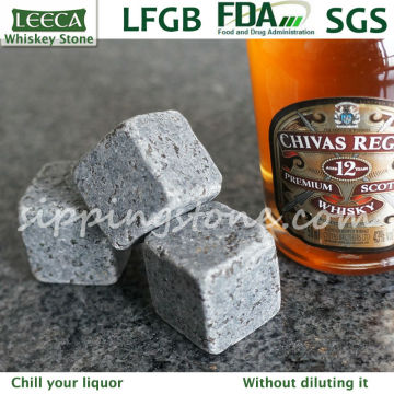 Cubo di granito grigio per whisky rock ice cube