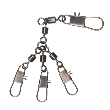 High Quality 4-Way Rolling Swivel with American B Snap - 3.5g Tackle Fishing Accessory