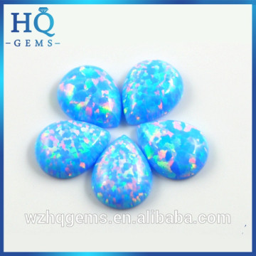 blue fire opal loose pear opal cabochon