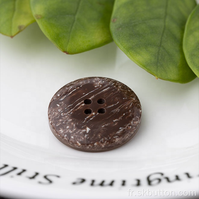 Boutons de coquille de noix de coco à 4 trous de résine à vendre