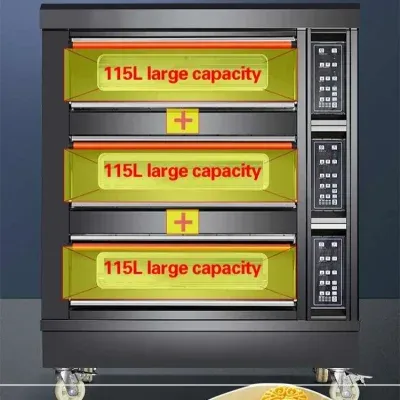 Industrial Electric Single Phase 2 3 Deck Gas Power Baking Ovens for Making Bread and Cake Bakery Restaurant All Kinds of Pastry