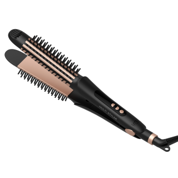 Lena Custom Anti-Scald Hair Flat Irons & Curlers - Ceramic Professional Electric 2-in-1 Hairstyling Tool