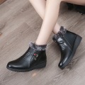 Anti slip flat bottomed grandma's short boots