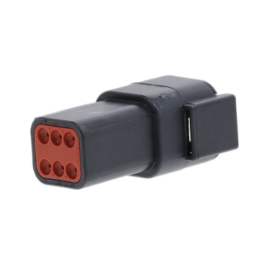 DTM Series Deutsch DTM 6 Pin Male Waterproof Auto Wire Connector - Black DTM04-6P-E004