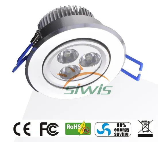 High Lumen 3w Recessed Led Down Light 110v 300 Lumen Ra78 2700k - 7000k