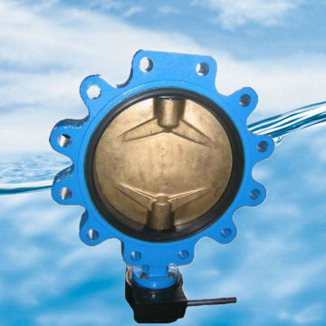 Lug type pinless vulcanized seat buterfly valve