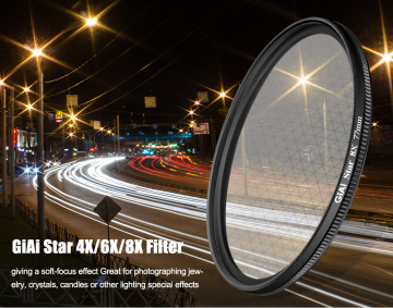 OEM HD Nano-coating Star Filters for 37mm to 82mm Lenses