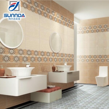 2016 popular newest design 300x450mm rectified edge ceramic glazed wall tile