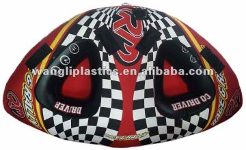 Nylon Cover PVC Inflatable Towable Water Ski 2 Person Tube