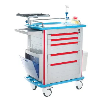 Hospital Movable Trolley ABS Emergency Crash Cart