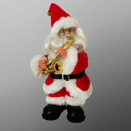 30CM MUSICAL SANTA CLAUS SAXOPHONE ANIMATION TOY