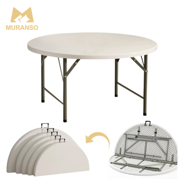 Metal Folding Round Table for Outdoor Wedding Picnic Dining and Banquets