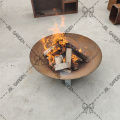 Rust Corten Steel Fire Pit Bowl With Stand