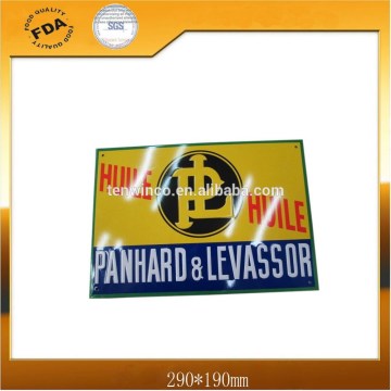 Rectangle Tin Sign with Wall Hanging Holes But Flat Surface