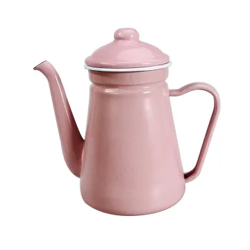 High Quality Factory Stocks Enamel Coffee Pot Enamelware Kettle Tea Cookware Camping Coffee Pot