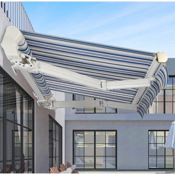 Manufacture cost aluminum wall installing manual window awning sun proof door arm awning for outdoor