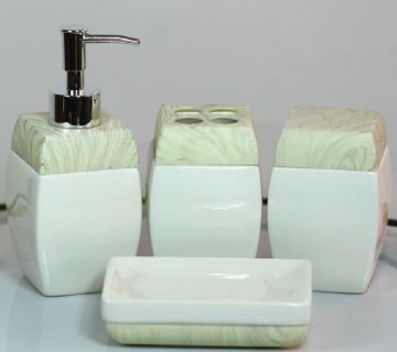 4 PC Of Solid Color Ceramic Bath Set