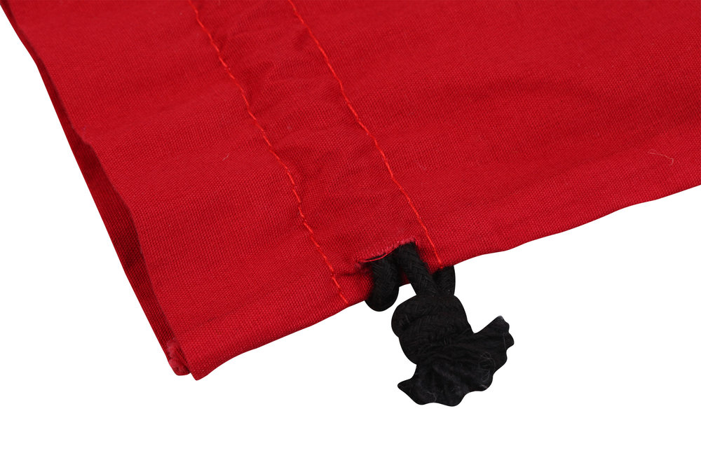 red cotton bag 