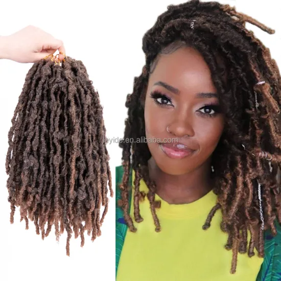 AliLeader Afro Handmade Butterfly Bob Loc Pre Made Distressed Butterfly Locs Crochet Hair Faux Locs For Black Women