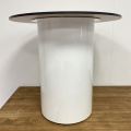 White Round Coffee Dining Furniture Metal Table Legs