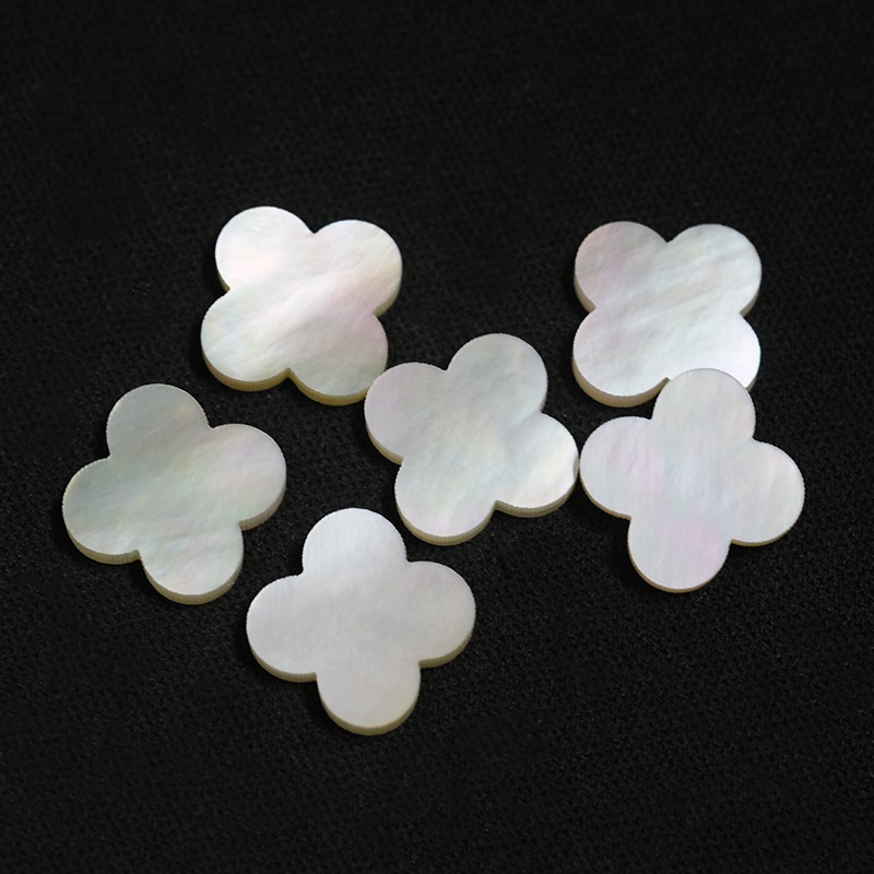 White Mother Of Pearl Four Leaf Clover Loose Stones