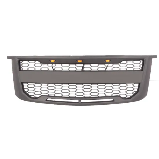 ABS Black Front Upper Grille with LED Lights for 2015-2020 Chevy Tahoe Suburban
