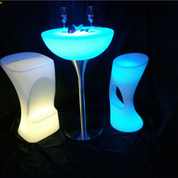 Muebles de exterior de mesa LED de diseño moderno con luces de barra LED para fiestas