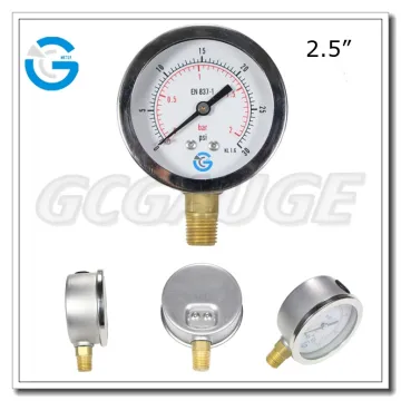 High quality stainless steel brass internal gas manometer gauge