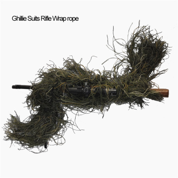 Hunting Rifle Wrap rope grass type Ghillie Suits Gun stuff Cover For camouflage Yowie Sniper Paintball hunting clothing thicker