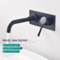 Black Hot Cold Water Tap Concealed Basin Faucet