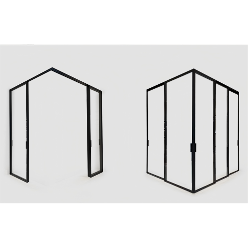 Nenhuma porta deslizante de alumínio com trilho inferior sem costura