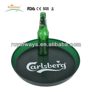 Dia 34cm hot sale round plastic anti-slip tray with printing