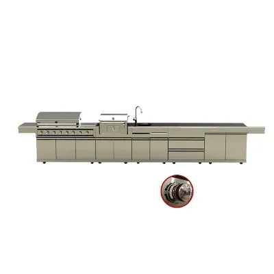 Luxury High Quality Grill BBQ Outdoor Kitchen Modular Kitchen Pantry Cabinet for Home